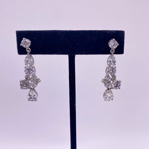 Simulated Diamond Earrings, Stainless Steel